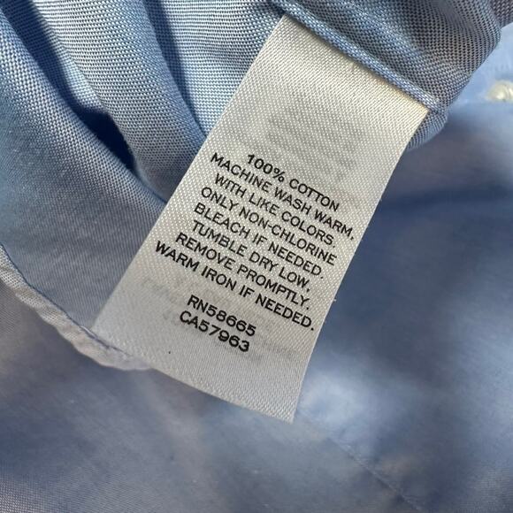 Nordstrom Blue Cotton Traditional Fit Button Down Shirt - Picture 9 of 11